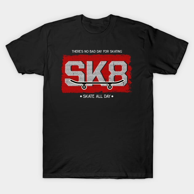 Skateboarding Skater Vintage Skateboard Skating T-Shirt by Foxxy Merch